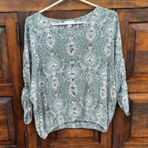 J Jill Medallion Blouse - EUC - Small Petite